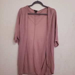 Pink short sleeve cardigan